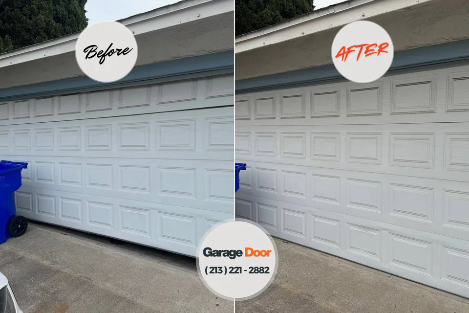 Before and after: garage door company Siler City, NC